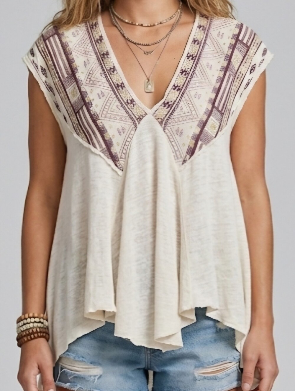 Free People Boho Geometric Tank